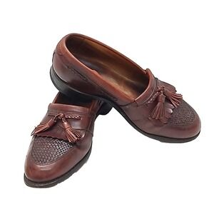 Allen Edmonds Cody Mens Leather Tassel Loafers Shoes Size 7.5 D Made in U.S.A.